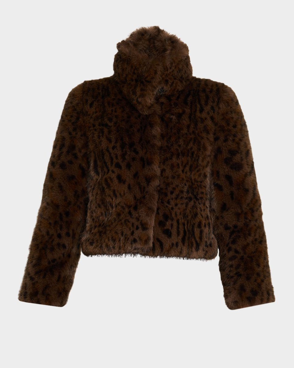 Lexy Leopard Faux Fur Jacket